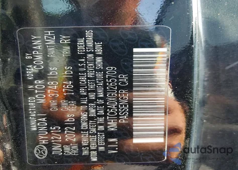 2016 Hyundai Veloster z USA, uszkodzony, nr VIN KMHTC6ADXGU265709